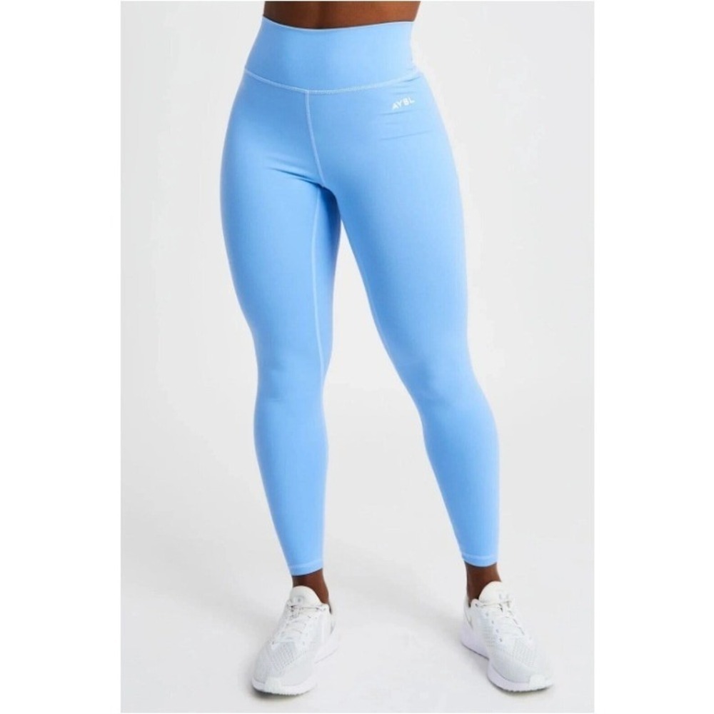 AYBL Women's Placid Blue Core Gym High Waisted Training Leggings Size M